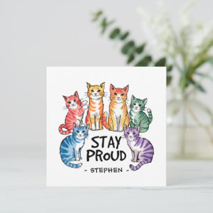 Mantente orgulloso - Gato arcoiris Orgullo LGBTQ