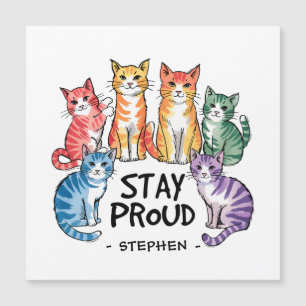 Mantente orgulloso - Gato arcoiris Orgullo LGBTQ