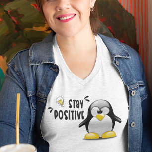 Mantente positivo con Personalizado de Pingüino gr