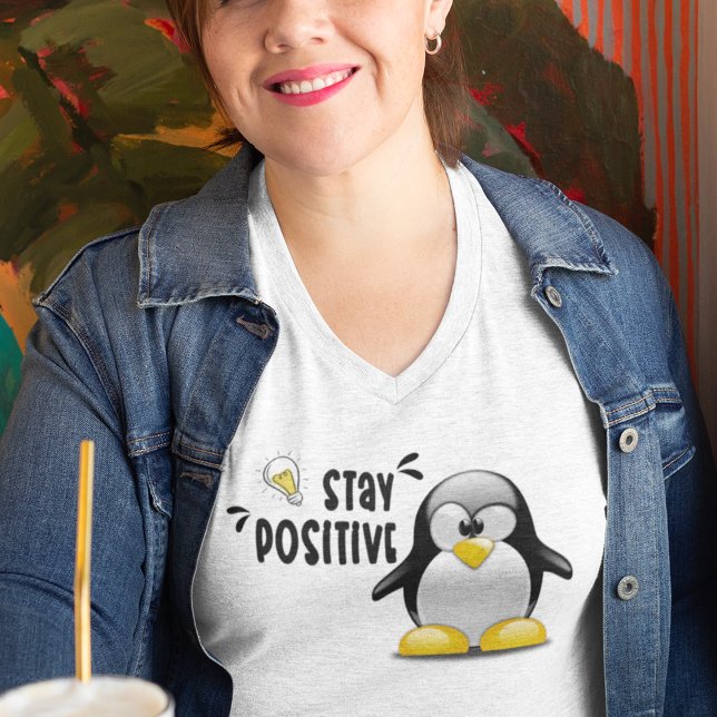 Mantente positivo con Personalizado de Pingüino gr (Subido por el creador)