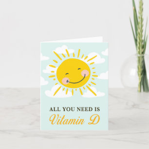 Mantente saludable el sol y la tarjeta de saludo d