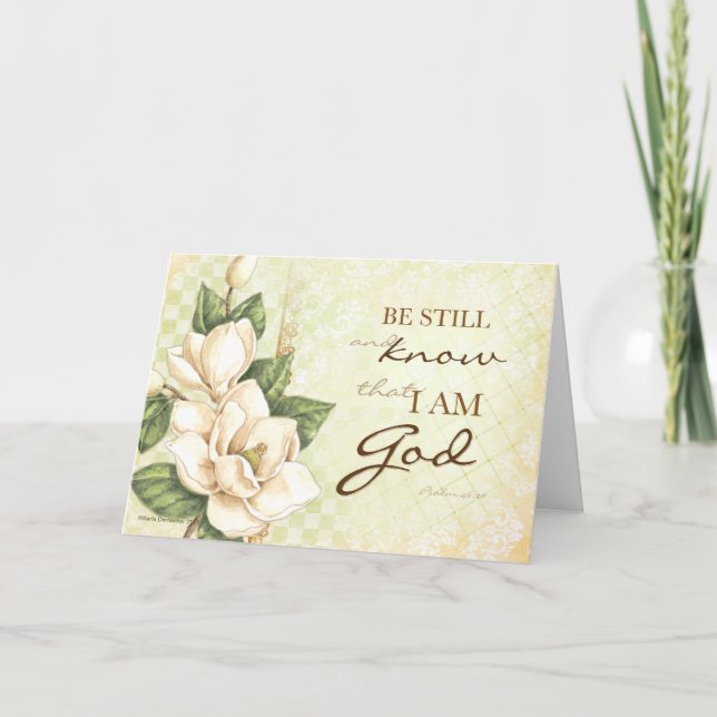 Mantente... Tarjeta de felicitación Magnolia (Anverso)