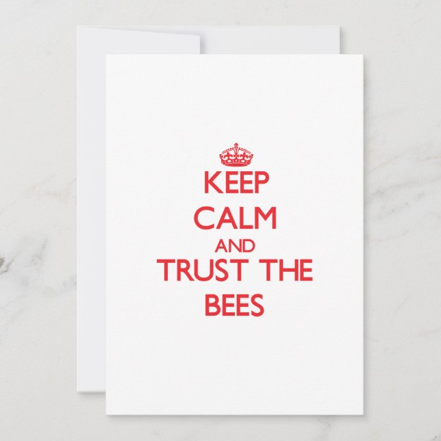 Mantente tranquilo y confía en las abejas (Anverso)