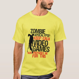 Mantente tranquilo y gracioso jugador camiseta Zom