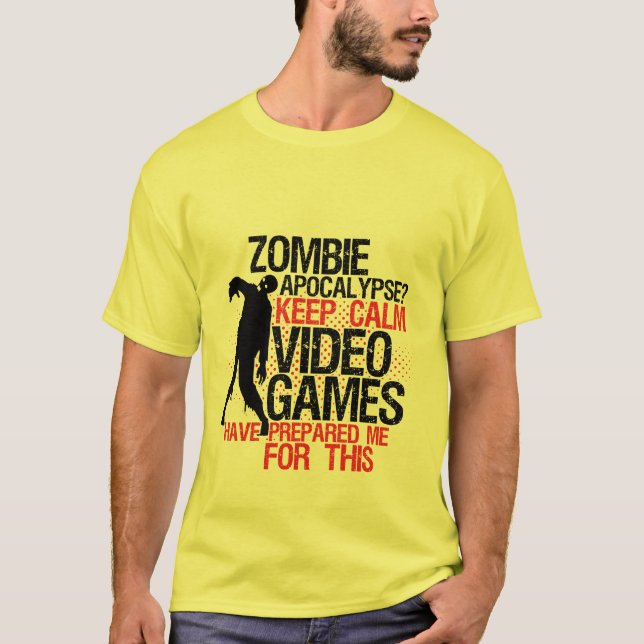 Mantente tranquilo y gracioso jugador camiseta Zom (Anverso)
