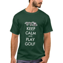 Mantente tranquilo y juega a la camiseta de golf
