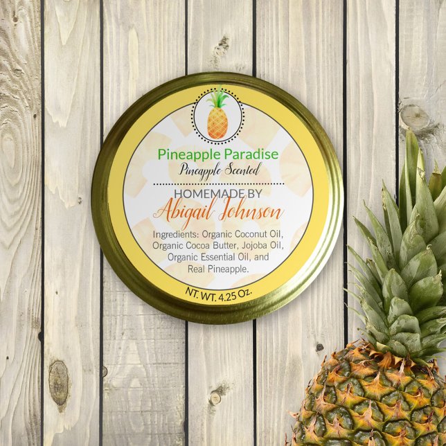 Mantequilla casera de piña o etiqueta de gelatina (Subido por el creador)