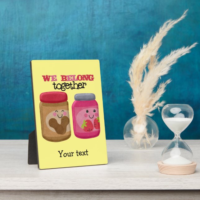 Mantequilla de cacahuete y placa de fotos de gelat (Lado)