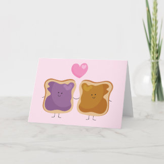 Mantequilla de cacahuete y tarjeta de amor Jelly
