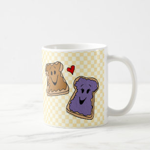 Mantequilla de cacahuete y taza de café