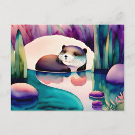 Mantequilla de color de agua, postal de paso