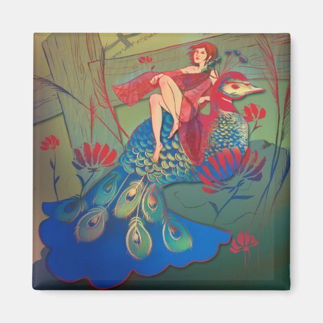 Mantequilla de pavo real - imán (Frente)