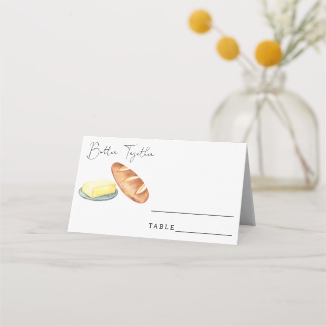 Mantequilla juntos - tarjetas de colocación Boda (Anverso)