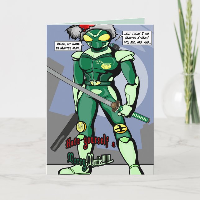 Mantis Man - Tarjeta Merry Mantis (Anverso)
