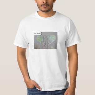 Mantis religiosa blanca unisex de la camiseta