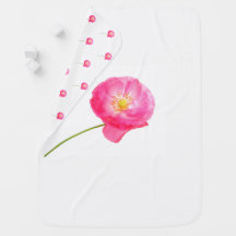 amapola rosada con el tronco