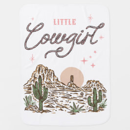 Mantita Para Bebé Baby Blanket, Chica de Cowgirl Occidental