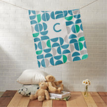 Baldosas acuáticas monogramadas de bebé