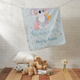 Mantita Para Bebé Bebé Koala en una funda para bebé en la nube