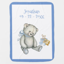 Bebé Niño Oso de peluche azul personalizado Keepsa