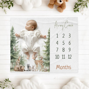 Mantita Para Bebé Bota de bebé de animales de bosque forestal