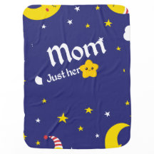 Cama de bebé azul espacial