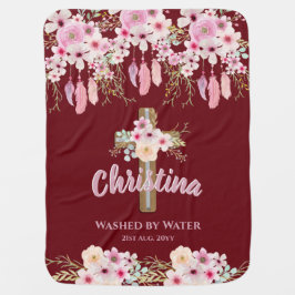 Mantita Para Bebé Chicas Floral Boho BAPTISM CHRISTENING