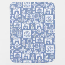 Dala Horse Collage Periwinkle