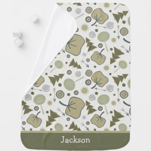 Mantita Para Bebé Diversión Verde Árboles silvestres Inespiritualida