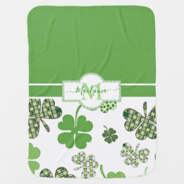 Mantita Para Bebé El amante verde irlandés personalizado St Patrick