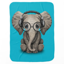 Elefante adaptable DJ del bebé con los auriculares