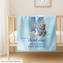 Gentle Cloud Nueve letra en blanco K regalo de mon