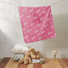 Guión de nombre personalizado de repetición rosa c
