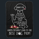 Mantita Para Bebé Happy Mother's Day Dog Mom<br><div class="desc">Happy Mother's Day Dog Mom</div>