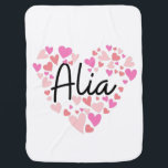 Mantita Para Bebé I love Alia - hearts for Alia<br><div class="desc">I love Alia - show all of your love for Alia,  great gift for wedding,  anniversary,  engagement,  birthday</div>