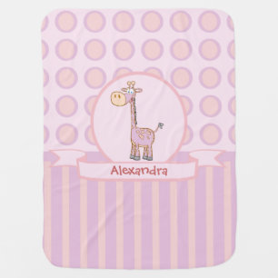 Mantita Para Bebé Jirafa del Rosado-n-Naranja