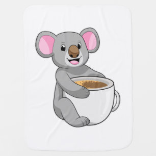 Mantita Para Bebé Koala con Copa de Café