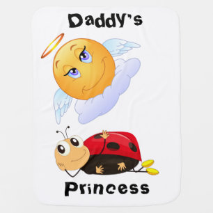 Mantita Para Bebé La princesa With Smiling Sun y mariquita del papá