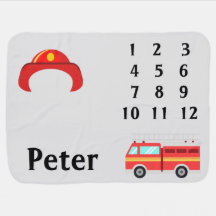 Masa de hito mensual de Fireman personalizada