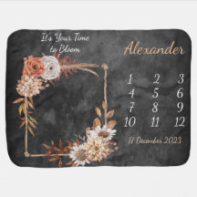 Mazo de acuarela personalizado Baby Blanket