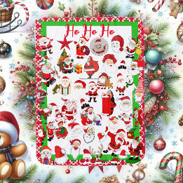 Mantita Para Bebé Navidades de Santa Ho Ho Ho Ho son coloridos. Invi
