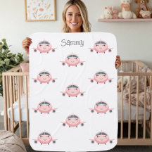 Niña Bebé Avión Rosa Gris Personalizado Lindo