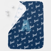 Nombre personalizado de repetición azul marino con