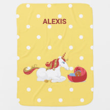 Nombre personalizado del bebé moreno unicornio des