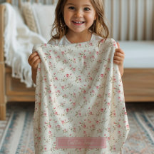 Nombre personalizado floral de Rosa vintage