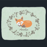 Mantita Para Bebé Nombre personalizado LIttle Fox Baby Blanket<br><div class="desc">... </div>