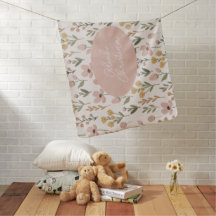Nursera personalizada de Baby Blanket con flores s