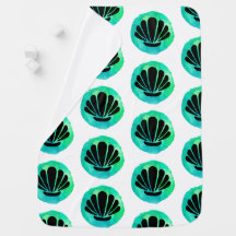 Patrón de shell azul verde