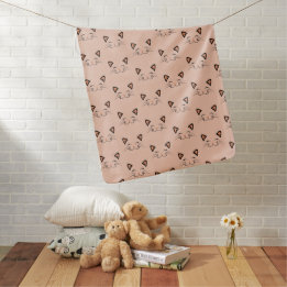 Mantita Para Bebé Patrón gráfico de rostro Kitty