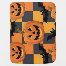 Tocante calabaza de Halloween y patrón de murciéla